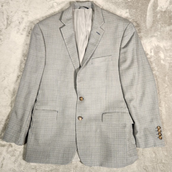 Ralph Ralph Lauren Other - Ralph Ralph Lauren Blazer Men's 43R Gray Sport Coat Houndstooth Silk Wool RRL